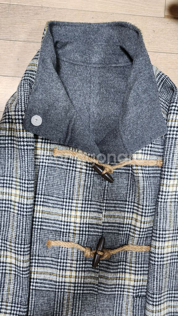 떡볶이 울 헤링본 루즈핏 코트 66~77사이즈--2