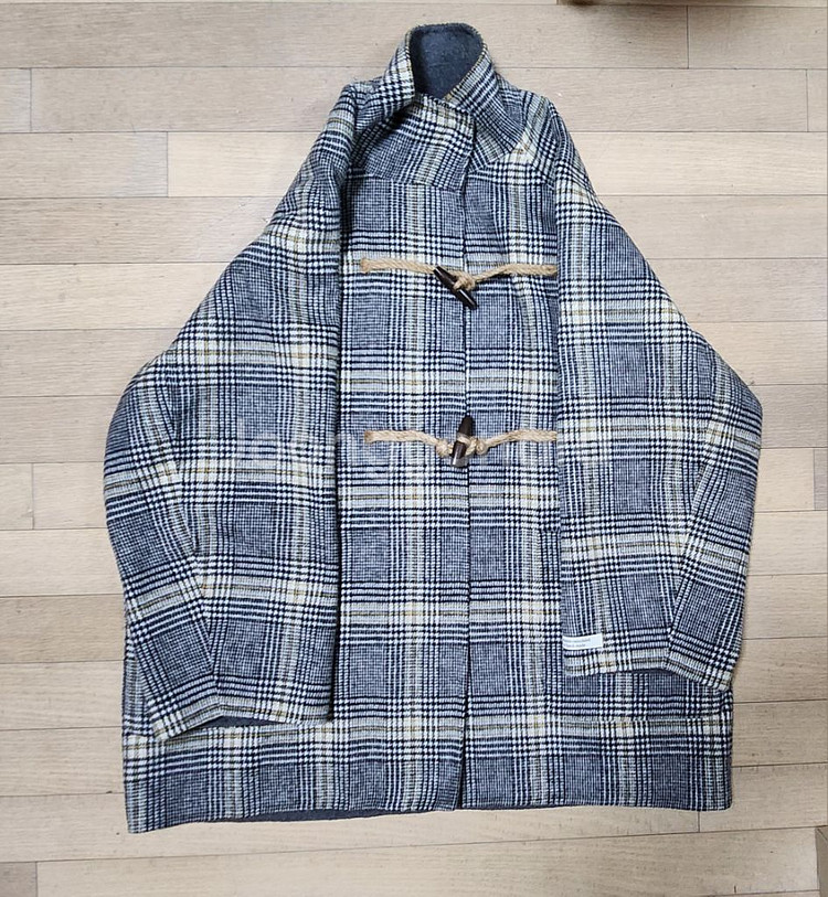 떡볶이 울 헤링본 루즈핏 코트 66~77사이즈--8