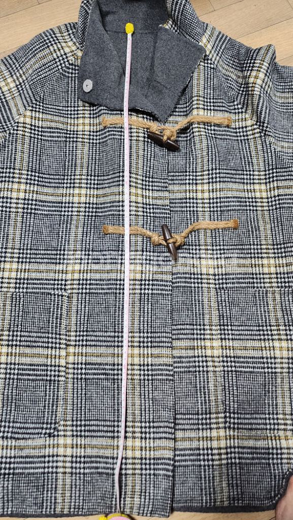 떡볶이 울 헤링본 루즈핏 코트 66~77사이즈--7