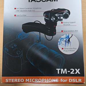 DSLR 마이크 tascam tm-2x 스테레오 마이크