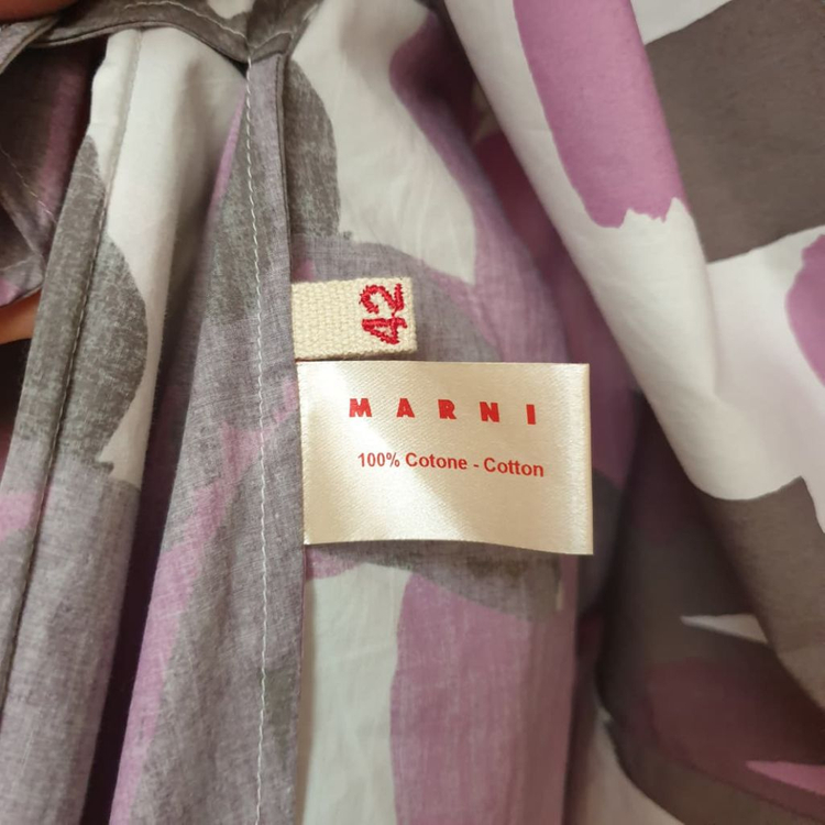 명품 MARNI 마르니 추상패턴 코튼 턱 밴딩 스커트--8