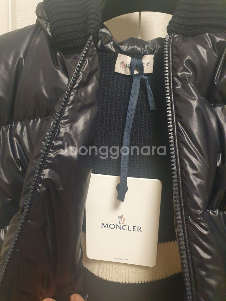 새상품)몽클레어 패딩,울가디건 집업(네이비블루)--4