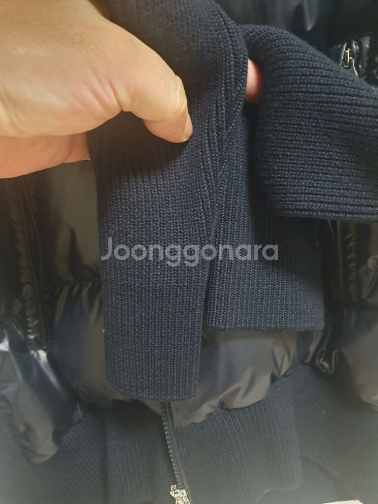 새상품)몽클레어 패딩,울가디건 집업(네이비블루)--8