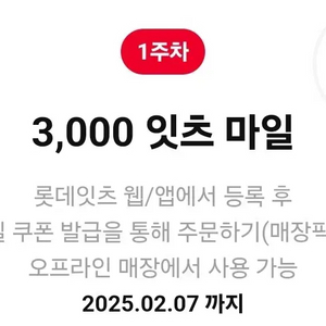 롯데잇츠 3000 잇츠 마일