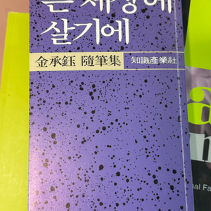 [복각본] 뜬 세상에 살기에 / 김승옥 수필집