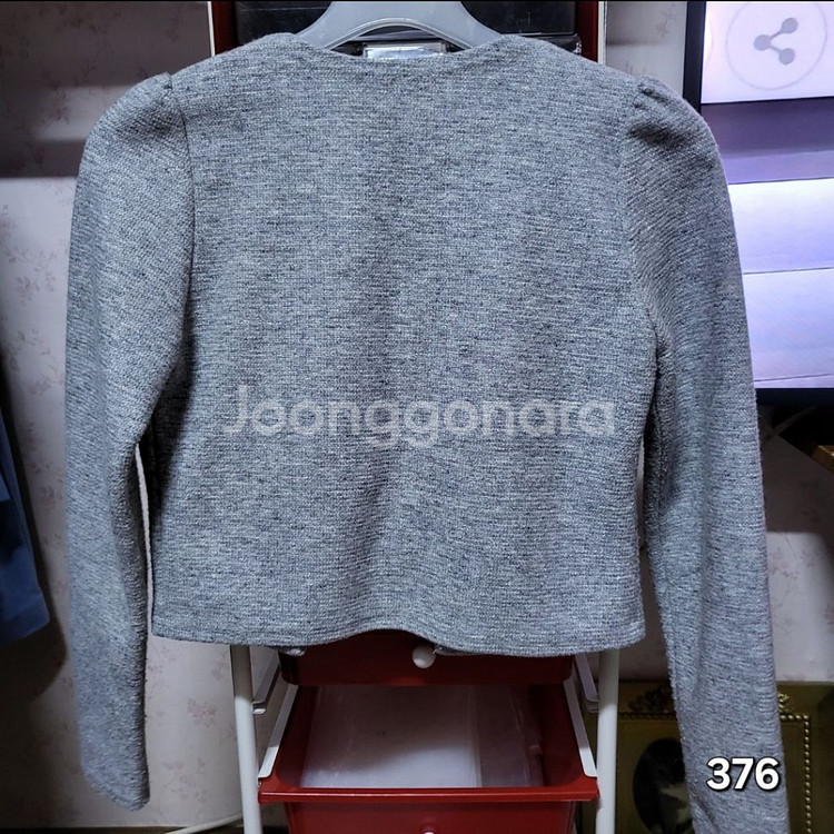 376 ) 꾸안꾸 크롭 진주 가디건 도톰히 고급지고예쁨--3