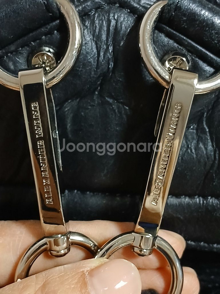 알렉산더왕 블랙 가죽 백팩--5