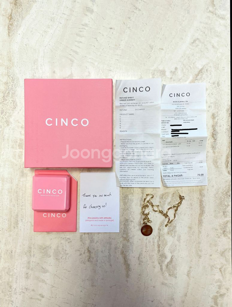 CINCO 싱코 골드 네크리스 목걸이--1