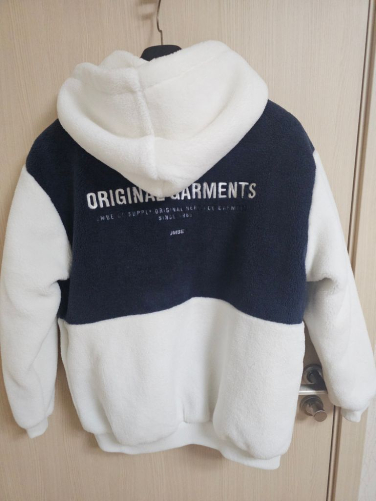 보아플리스 배색 후드 패딩집업(남녀공용)--2