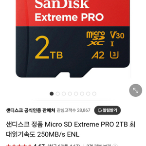 샌디디스 익스트림 프로 sd 2tb