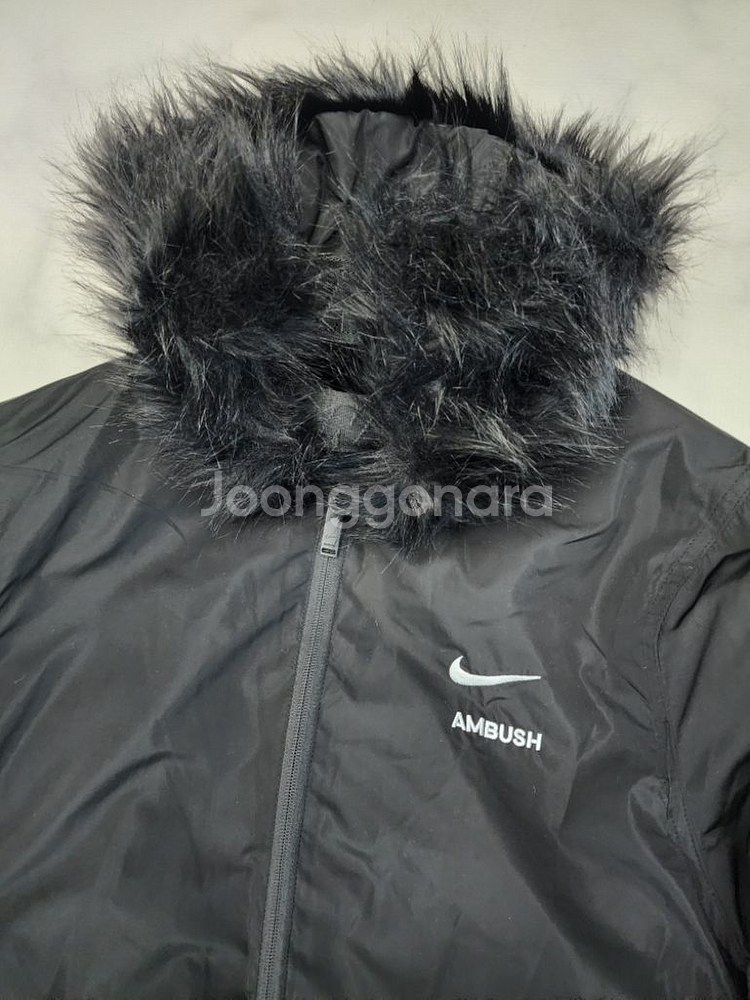 나이키 엠부시 리버시블 인조 퍼 코트 블랙 100--2