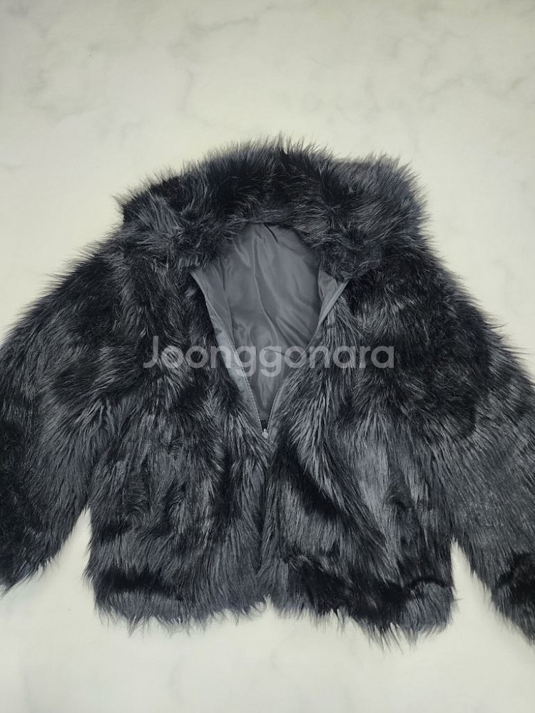 나이키 엠부시 리버시블 인조 퍼 코트 블랙 100--6