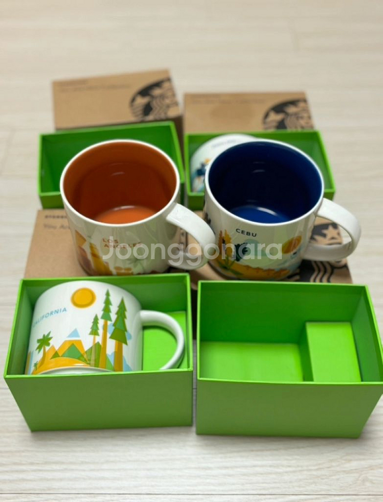 미사용 정품 스타벅스 머그컵 시티컵 유아히어 콜렉션--1