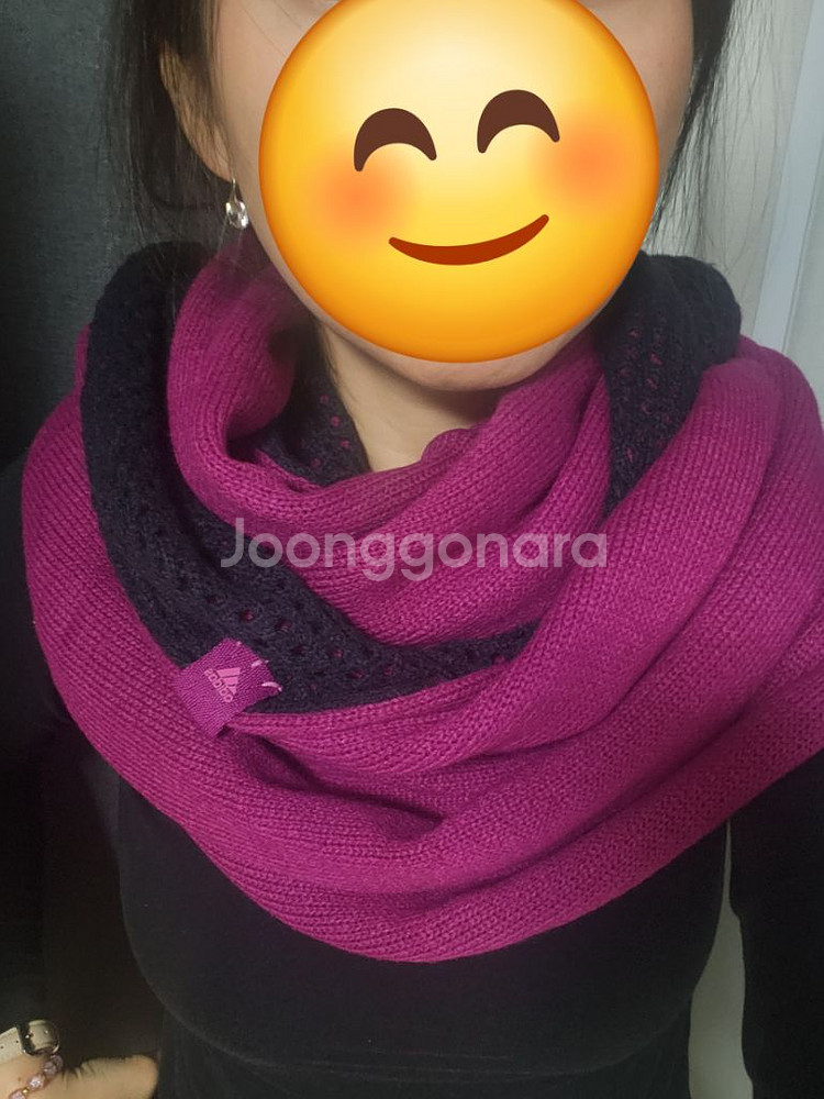아디다스 양면 리버서블 목도리--1
