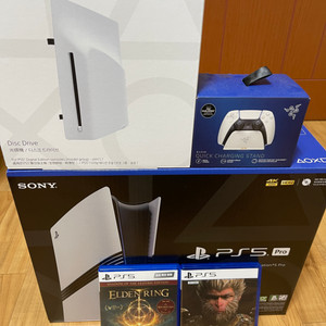 PS5 Pro 본체+디스크드라이브(정발)+레이저충전기+