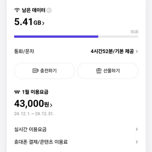 SKT 데이터 2기가 일괄 1500원 판매합니다.