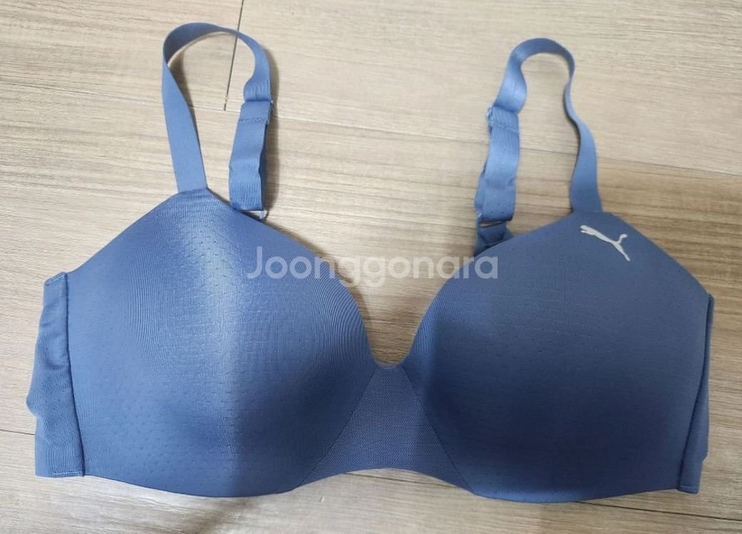 새제품) PUMA 브라(75A) + 팬티(S):파란색--1