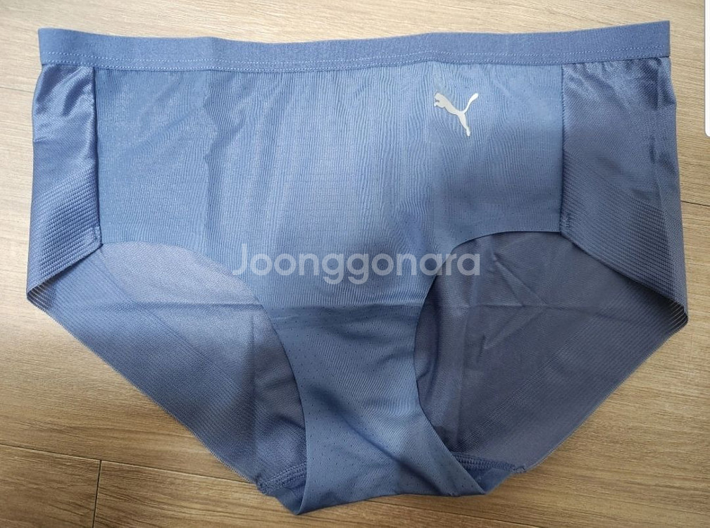 새제품) PUMA 브라(75A) + 팬티(S):파란색--3