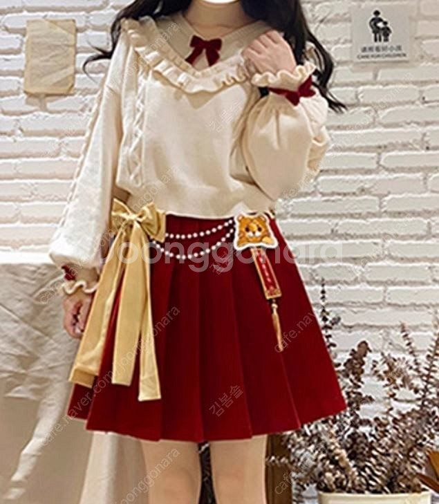 레드 테니스스커트 2xl 빅사이즈 통통--1