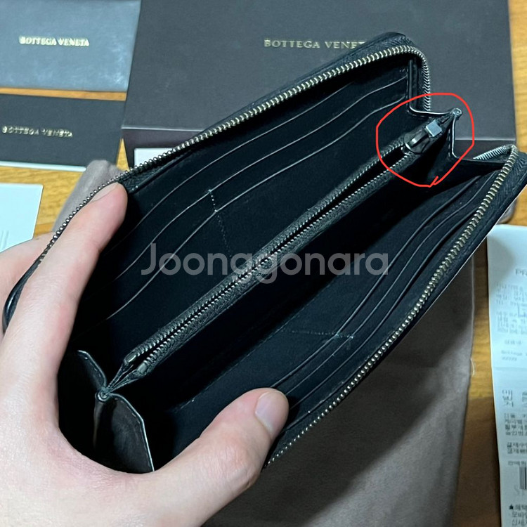 보테가베네타 장지갑 풀구성품(영수증도)--6