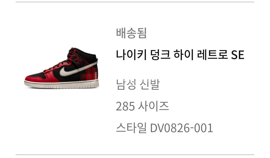 나이키 덩크 하이 레트로 SE 285 검빨 팝니다--2