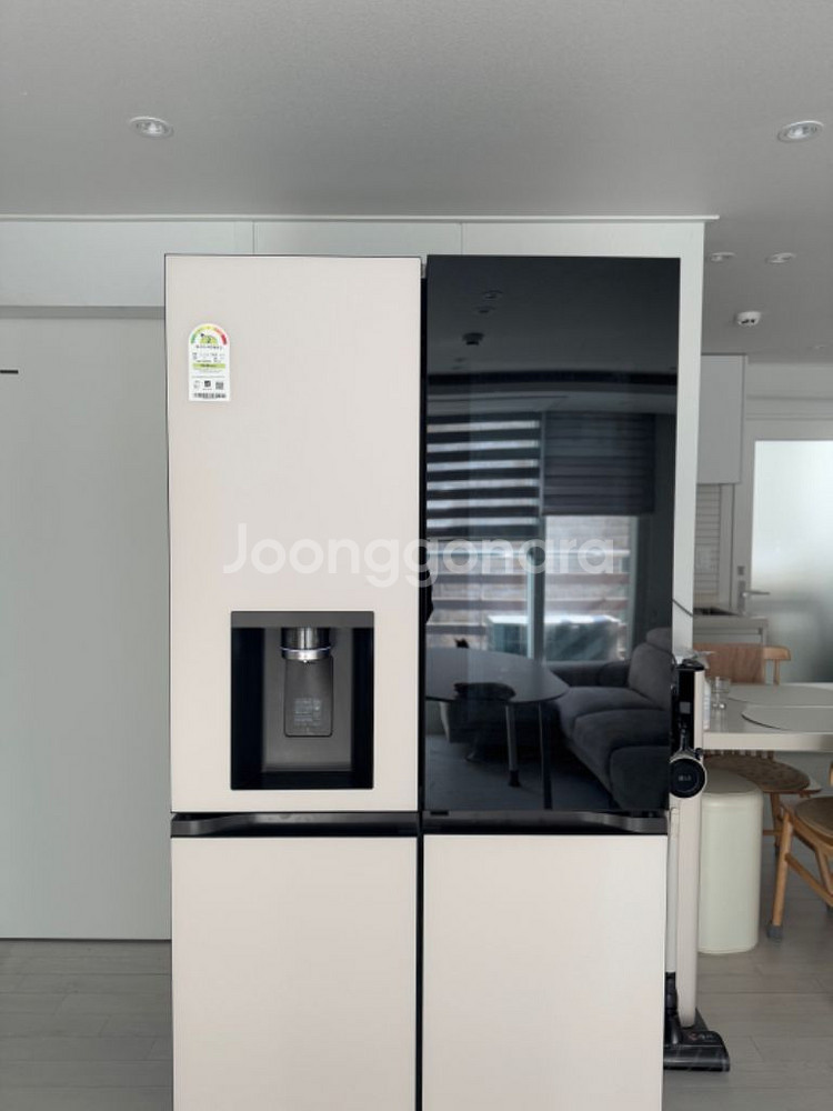 LG Objet 오브제 얼음정수기 양문형 노크온 냉장고--1