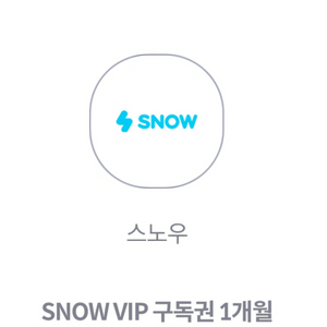 SNOW AI (VIP)1개월 구독권