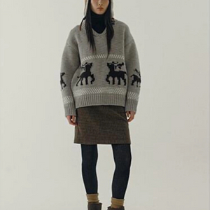 SIENNE Deer Cowichan Pullover(