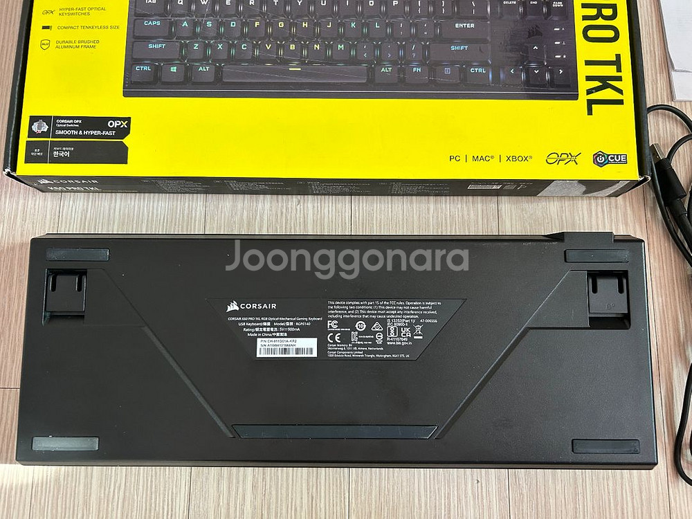 커세어 K60 RGB PRO TKL 광적축 키보드--3