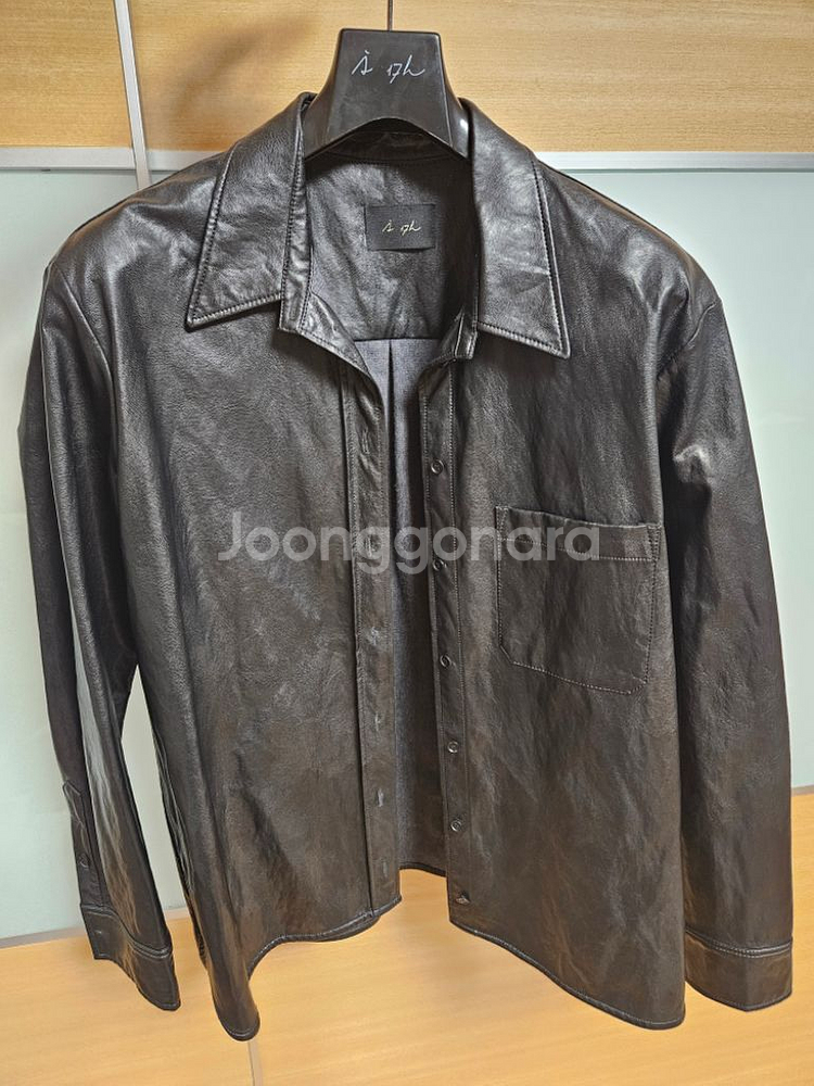 아디세떼흐 비건 레더 셔츠 가죽 자켓 - 택포 4만원--5
