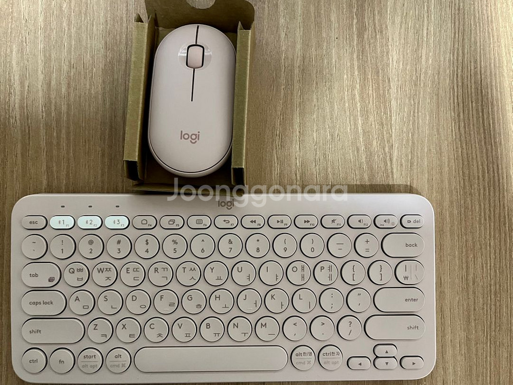 로지텍 페블 k380 키보드 마우스 세트--1