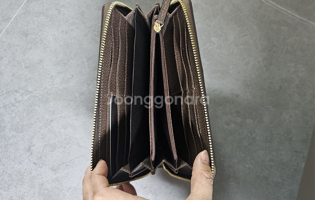 오피디아 GG 수프림 월렛 여성 장지갑 브라운 새상품--3