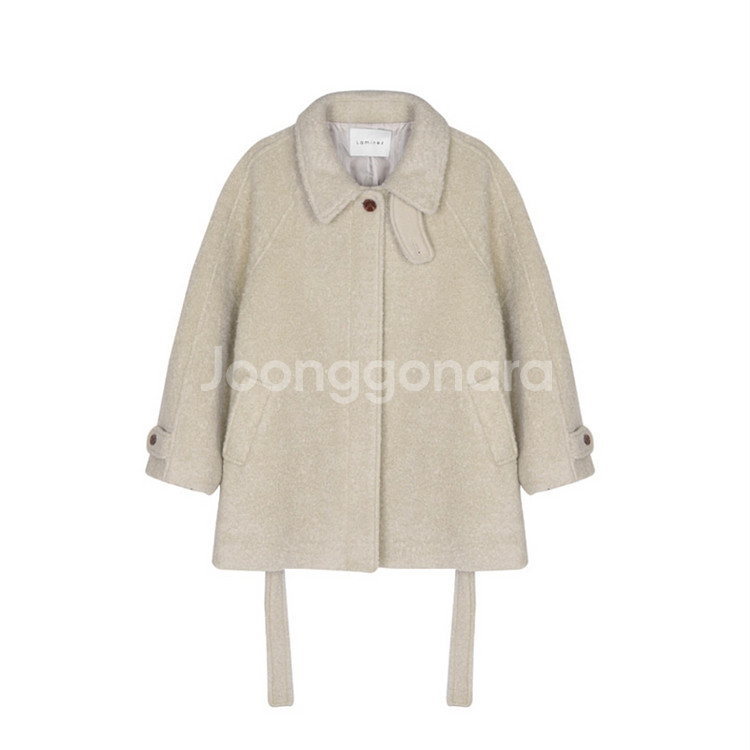 라미네즈 Boucle belted coat(Ivory)--1