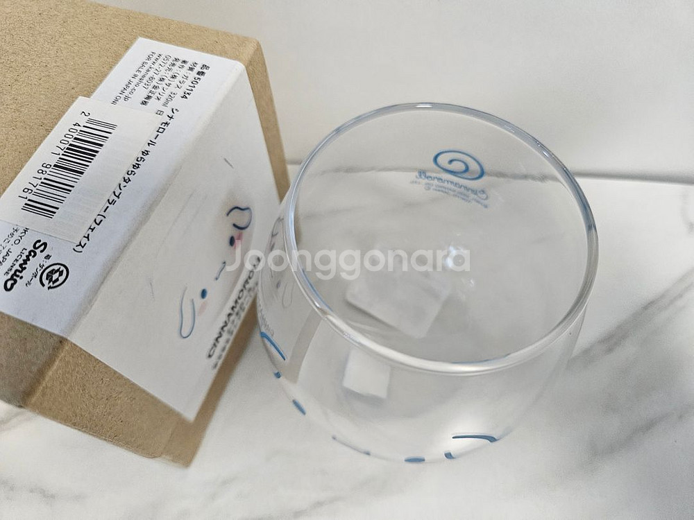 시나모롤 유리컵 320ml 새상품 일본정품--2