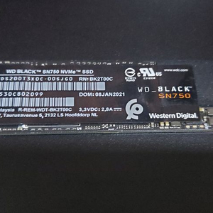 M.2NVME Gen3 SSD SN750 2TB+방열판