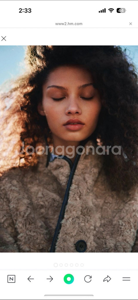 H&M 테디베어 코트 베이지--5