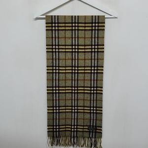 (정품) 버버리 캐시미어 머플러 카키 체크 목도리