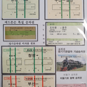 옛날 기차정기승차권