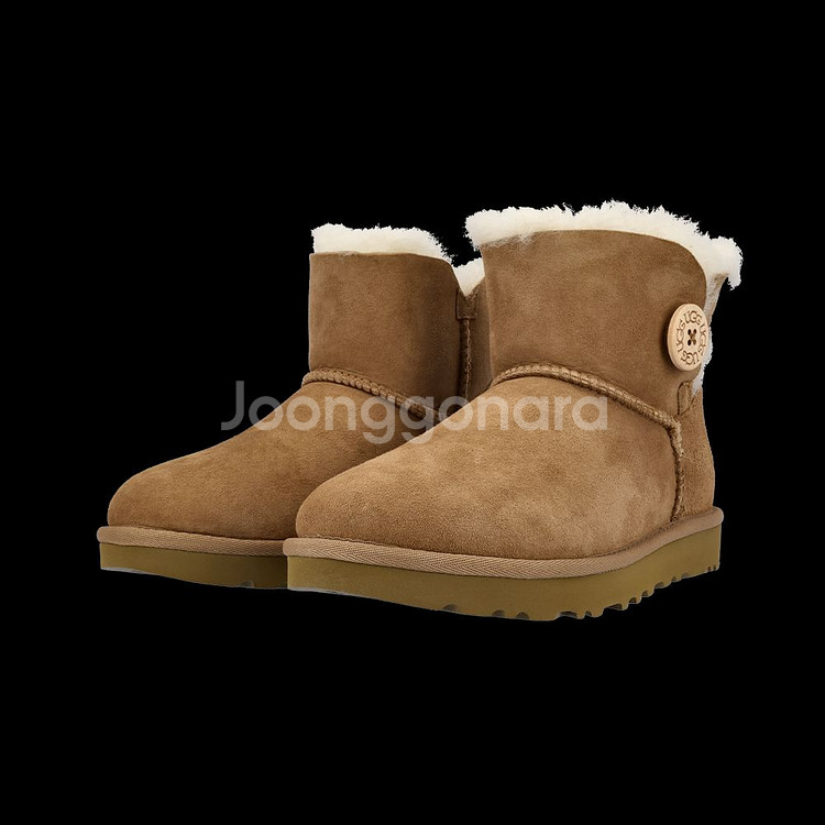UGG 어그 미니 베일리 버튼2 부츠250 체스트넛--2