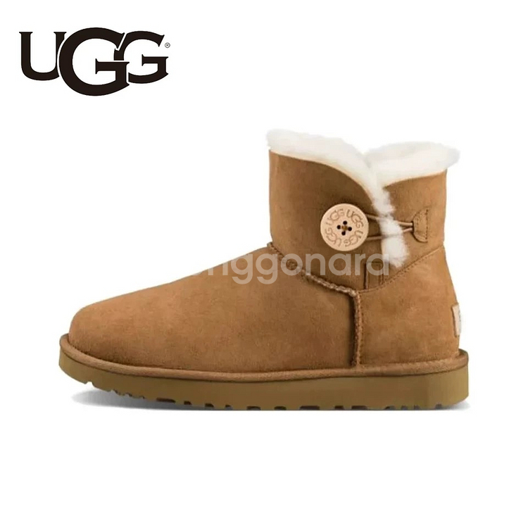 UGG 어그 미니 베일리 버튼2 부츠250 체스트넛--1