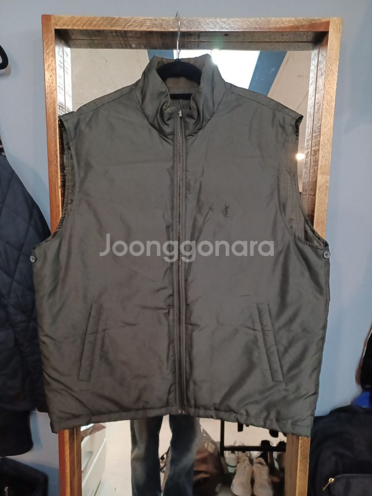 입생로랑 올드스쿨 패딩조끼 분리형 코트자켓 xl--2