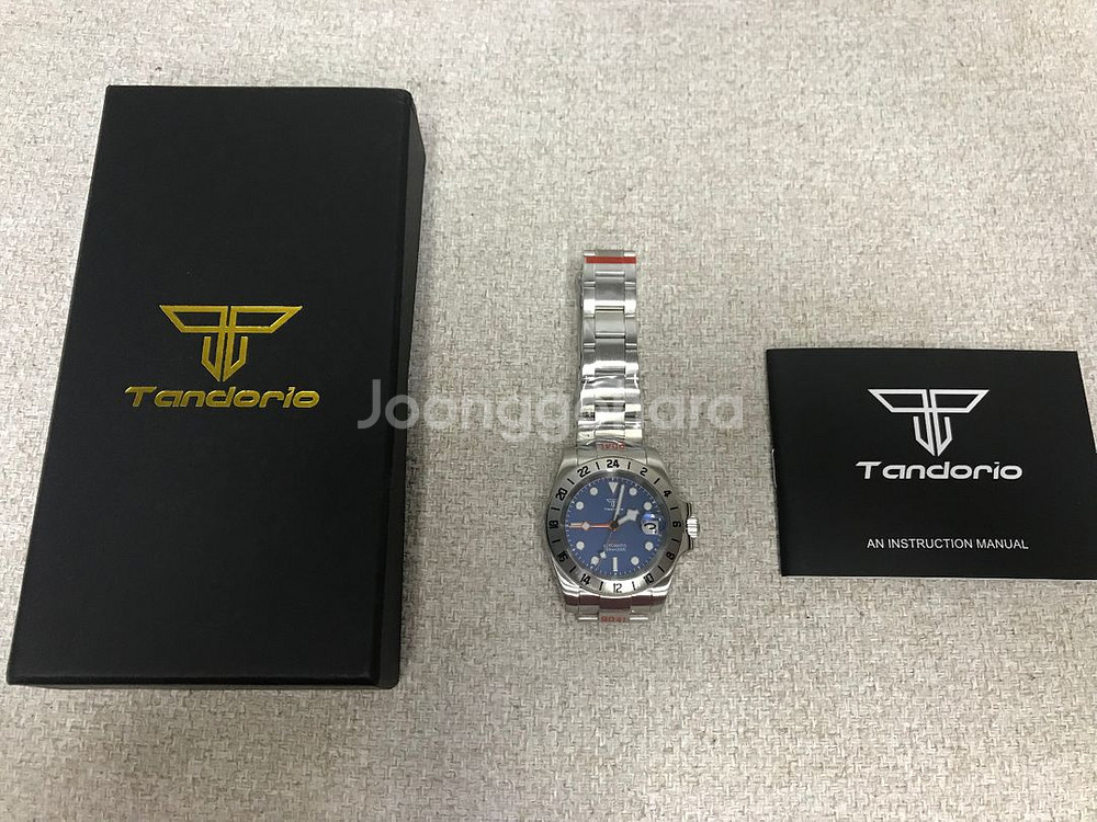 Tandorio 청판 시계 오토매틱 선물 GMT 새상품--3