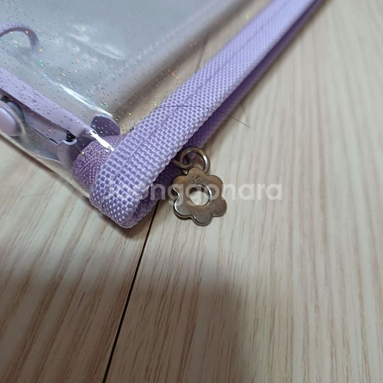 보라 글리터 지퍼바인더 속지 포함--2