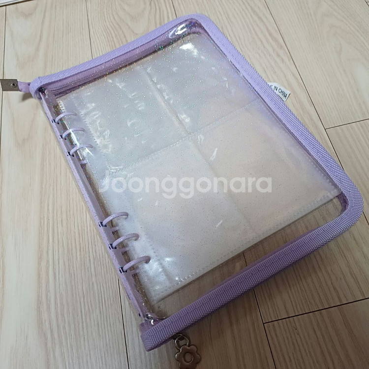 보라 글리터 지퍼바인더 속지 포함--1
