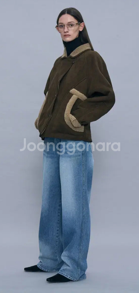 무료배송 파르티멘토 우먼 스웨이드 쉬얼링 코트 브라운--2
