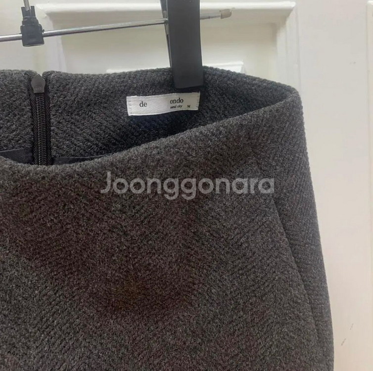 미뉴에트 가내스라 드온도 챠콜 차콜 그레이 울스커트--9