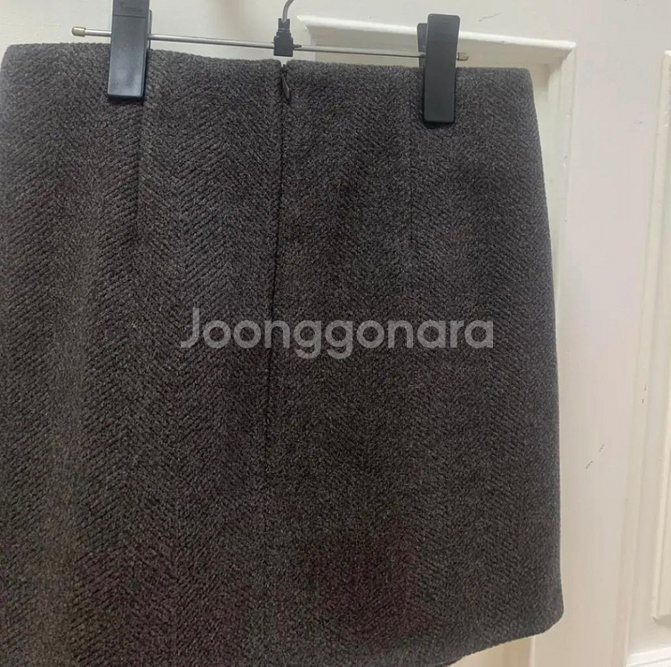 미뉴에트 가내스라 드온도 챠콜 차콜 그레이 울스커트--7
