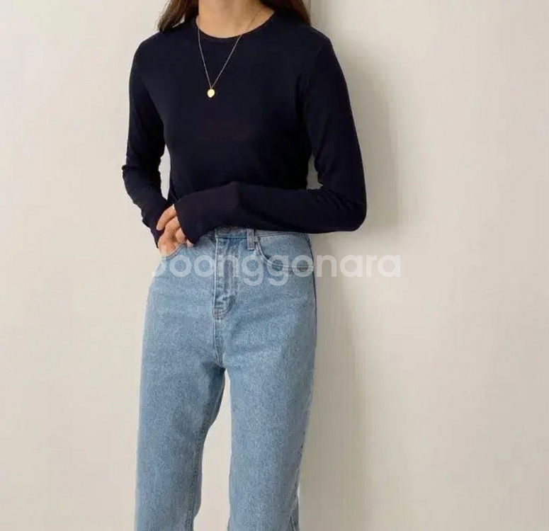 미뉴에트 라룸 멜라운지 레이온 모달 텐셀 블랙 긴팔티--1