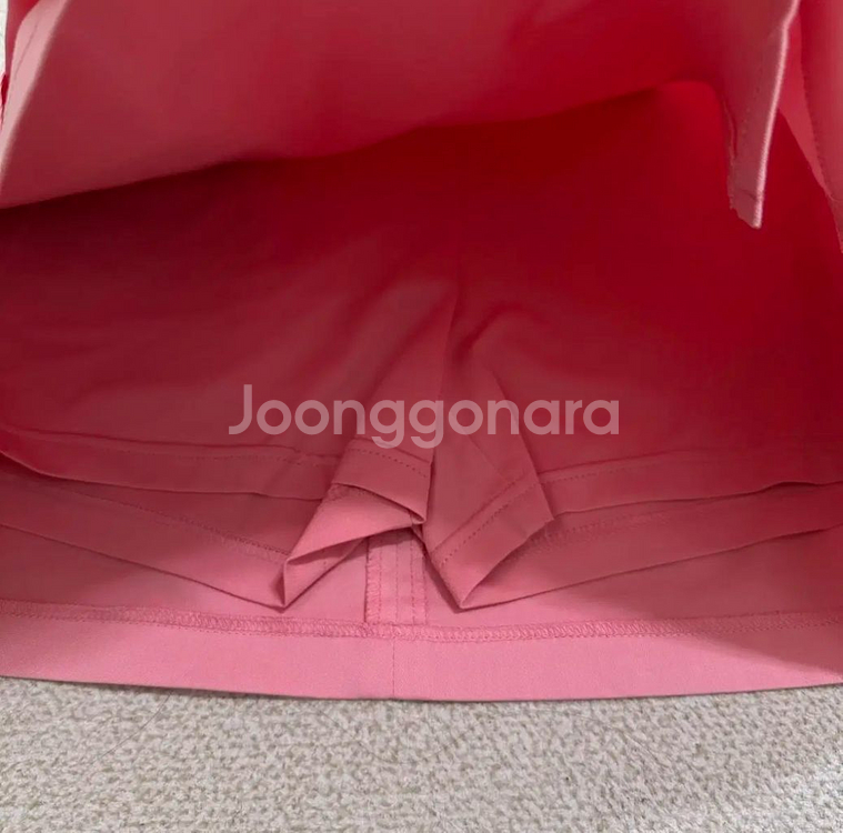 와이드앵글 골프 트임 디테일 면스판 큐롯 치마 스커트--3