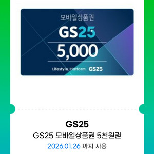 GS25 5천원권